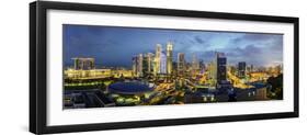 Singapore, Elevated View over the Entertainment District of Clarke Quay, the Singapore River and Ci-Gavin Hellier-Framed Photographic Print
