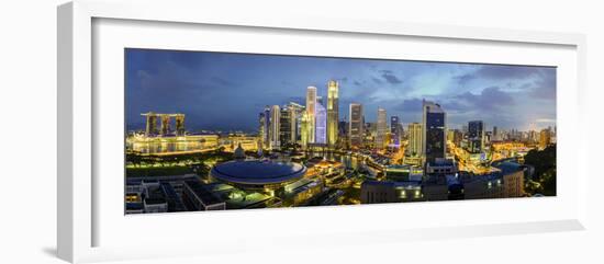 Singapore, Elevated View over the Entertainment District of Clarke Quay, the Singapore River and Ci-Gavin Hellier-Framed Photographic Print