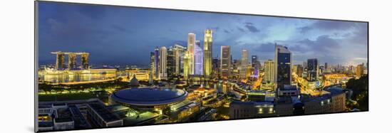 Singapore, Elevated View over the Entertainment District of Clarke Quay, the Singapore River and Ci-Gavin Hellier-Mounted Photographic Print