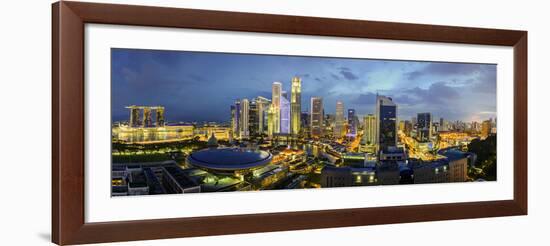 Singapore, Elevated View over the Entertainment District of Clarke Quay, the Singapore River and Ci-Gavin Hellier-Framed Photographic Print