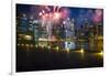 Singapore. Fireworks in Downtown Area-Jaynes Gallery-Framed Premium Photographic Print