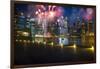 Singapore. Fireworks in Downtown Area-Jaynes Gallery-Framed Premium Photographic Print