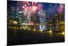 Singapore. Fireworks in Downtown Area-Jaynes Gallery-Mounted Premium Photographic Print