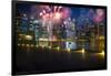 Singapore. Fireworks in Downtown Area-Jaynes Gallery-Framed Premium Photographic Print