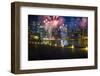 Singapore. Fireworks in Downtown Area-Jaynes Gallery-Framed Photographic Print