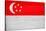 Singapore Flag Design with Wood Patterning - Flags of the World Series-Philippe Hugonnard-Stretched Canvas