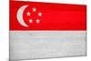 Singapore Flag Design with Wood Patterning - Flags of the World Series-Philippe Hugonnard-Mounted Art Print