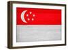 Singapore Flag Design with Wood Patterning - Flags of the World Series-Philippe Hugonnard-Framed Art Print