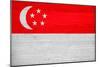 Singapore Flag Design with Wood Patterning - Flags of the World Series-Philippe Hugonnard-Mounted Art Print