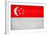 Singapore Flag Design with Wood Patterning - Flags of the World Series-Philippe Hugonnard-Framed Art Print