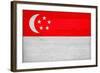 Singapore Flag Design with Wood Patterning - Flags of the World Series-Philippe Hugonnard-Framed Art Print