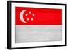 Singapore Flag Design with Wood Patterning - Flags of the World Series-Philippe Hugonnard-Framed Art Print