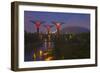 Singapore. Garden by the Sea Towers at Night-Jaynes Gallery-Framed Photographic Print