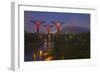 Singapore. Garden by the Sea Towers at Night-Jaynes Gallery-Framed Photographic Print