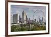 Singapore, Gardens by the Bay, Super Tree Grove, Elevated Walkway View with Singapore Skyline-Walter Bibikow-Framed Photographic Print