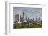 Singapore, Gardens by the Bay, Super Tree Grove, Elevated Walkway View with Singapore Skyline-Walter Bibikow-Framed Photographic Print