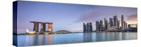 Singapore, Marina and City Skyline-Michele Falzone-Stretched Canvas