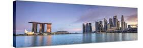 Singapore, Marina and City Skyline-Michele Falzone-Stretched Canvas