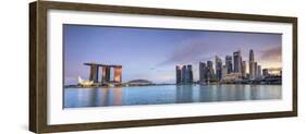 Singapore, Marina and City Skyline-Michele Falzone-Framed Photographic Print