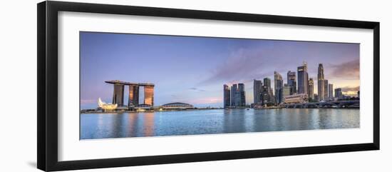 Singapore, Marina and City Skyline-Michele Falzone-Framed Photographic Print