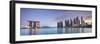 Singapore, Marina and City Skyline-Michele Falzone-Framed Photographic Print