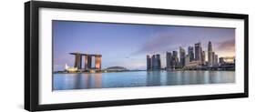 Singapore, Marina and City Skyline-Michele Falzone-Framed Photographic Print