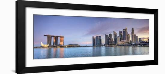 Singapore, Marina and City Skyline-Michele Falzone-Framed Photographic Print