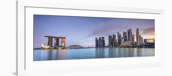 Singapore, Marina and City Skyline-Michele Falzone-Framed Photographic Print