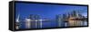 Singapore, Marina and City Skyline-Michele Falzone-Framed Stretched Canvas