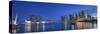 Singapore, Marina and City Skyline-Michele Falzone-Stretched Canvas