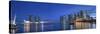 Singapore, Marina and City Skyline-Michele Falzone-Stretched Canvas