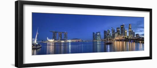 Singapore, Marina and City Skyline-Michele Falzone-Framed Photographic Print