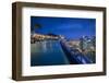 Singapore, Marina Bay Sands Hotel, Rooftop Swimming Pool, Dusk-Walter Bibikow-Framed Photographic Print