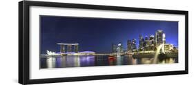 Singapore, Merlion Park and Singapore Skyline-Michele Falzone-Framed Photographic Print