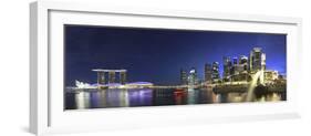 Singapore, Merlion Park and Singapore Skyline-Michele Falzone-Framed Photographic Print