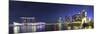 Singapore, Merlion Park and Singapore Skyline-Michele Falzone-Mounted Photographic Print