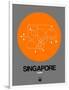 Singapore Orange Subway Map-NaxArt-Framed Art Print