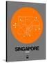 Singapore Orange Subway Map-NaxArt-Stretched Canvas
