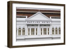 Singapore, Raffles Hotel, Exterior-Walter Bibikow-Framed Photographic Print