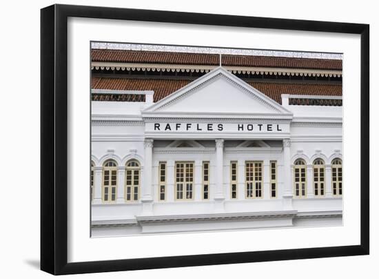 Singapore, Raffles Hotel, Exterior-Walter Bibikow-Framed Photographic Print