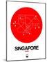 Singapore Red Subway Map-NaxArt-Mounted Art Print