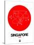 Singapore Red Subway Map-NaxArt-Stretched Canvas