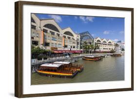 Singapore, Riverside Point, Entertainment District, Exterior-Walter Bibikow-Framed Photographic Print