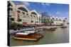 Singapore, Riverside Point, Entertainment District, Exterior-Walter Bibikow-Stretched Canvas