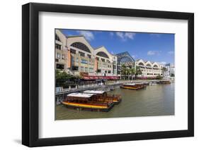 Singapore, Riverside Point, Entertainment District, Exterior-Walter Bibikow-Framed Photographic Print