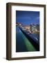 Singapore, Rooftop Swimming Pool at Dusk Overlooks the City-Walter Bibikow-Framed Photographic Print