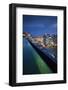 Singapore, Rooftop Swimming Pool at Dusk Overlooks the City-Walter Bibikow-Framed Photographic Print