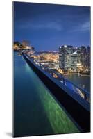 Singapore, Rooftop Swimming Pool at Dusk Overlooks the City-Walter Bibikow-Mounted Photographic Print