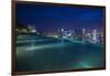 Singapore, Rooftop Swimming Pool at Dusk Overlooks the City-Walter Bibikow-Framed Photographic Print