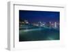 Singapore, Rooftop Swimming Pool at Dusk Overlooks the City-Walter Bibikow-Framed Photographic Print